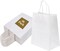 50 Pack 8x4.75x10 Inch Medium White Kraft Paper Bags with Handles Bulk (50pcs)